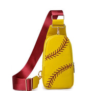 Sports Themed Vegan Leather Sling Bag - Blissful Boutique