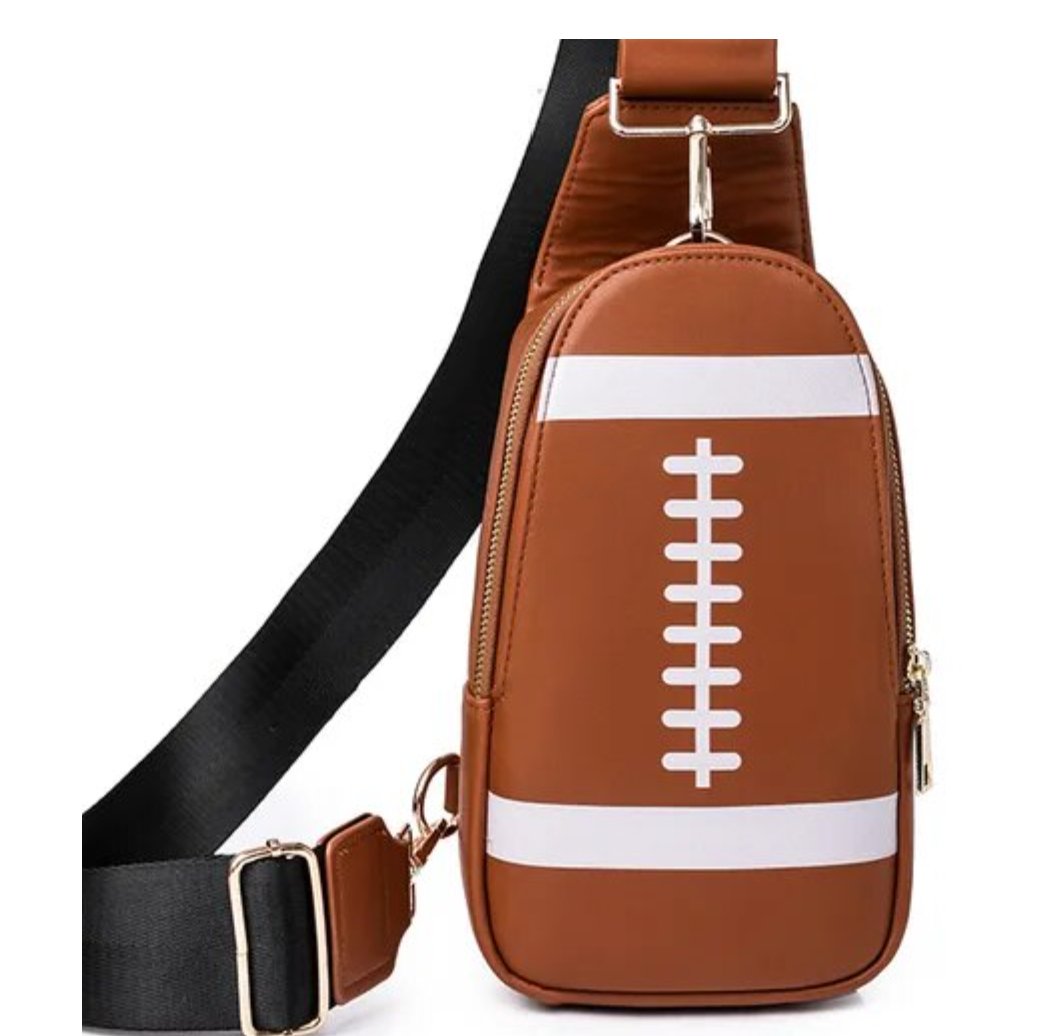 Sports Themed Vegan Leather Sling Bag - Blissful Boutique