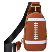 Sports Themed Vegan Leather Sling Bag - Blissful Boutique