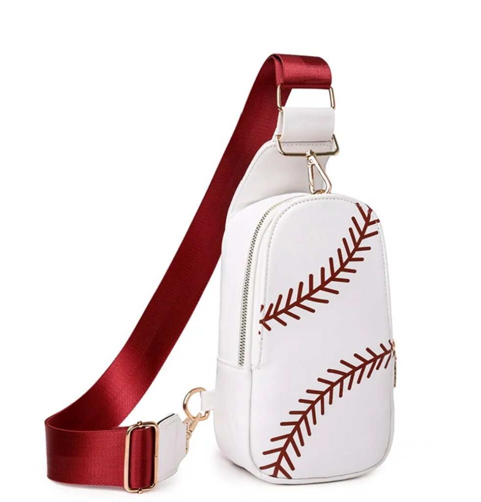 Sports Themed Vegan Leather Sling Bag - Blissful Boutique