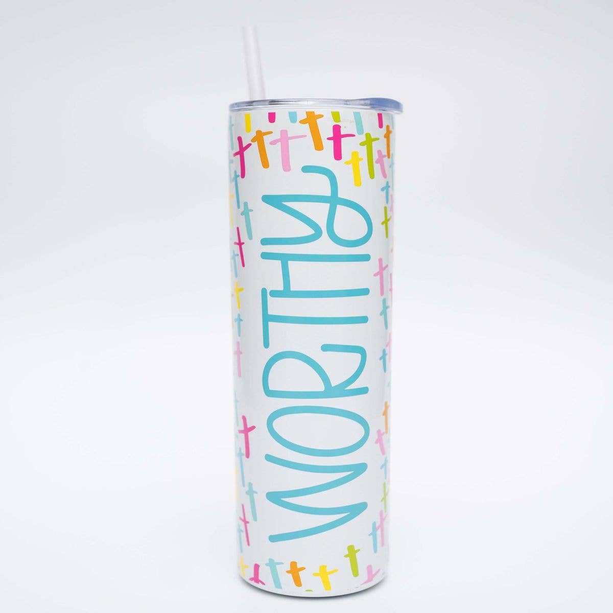 Stainless Skinny Tumbler Worthy - Blissful Boutique