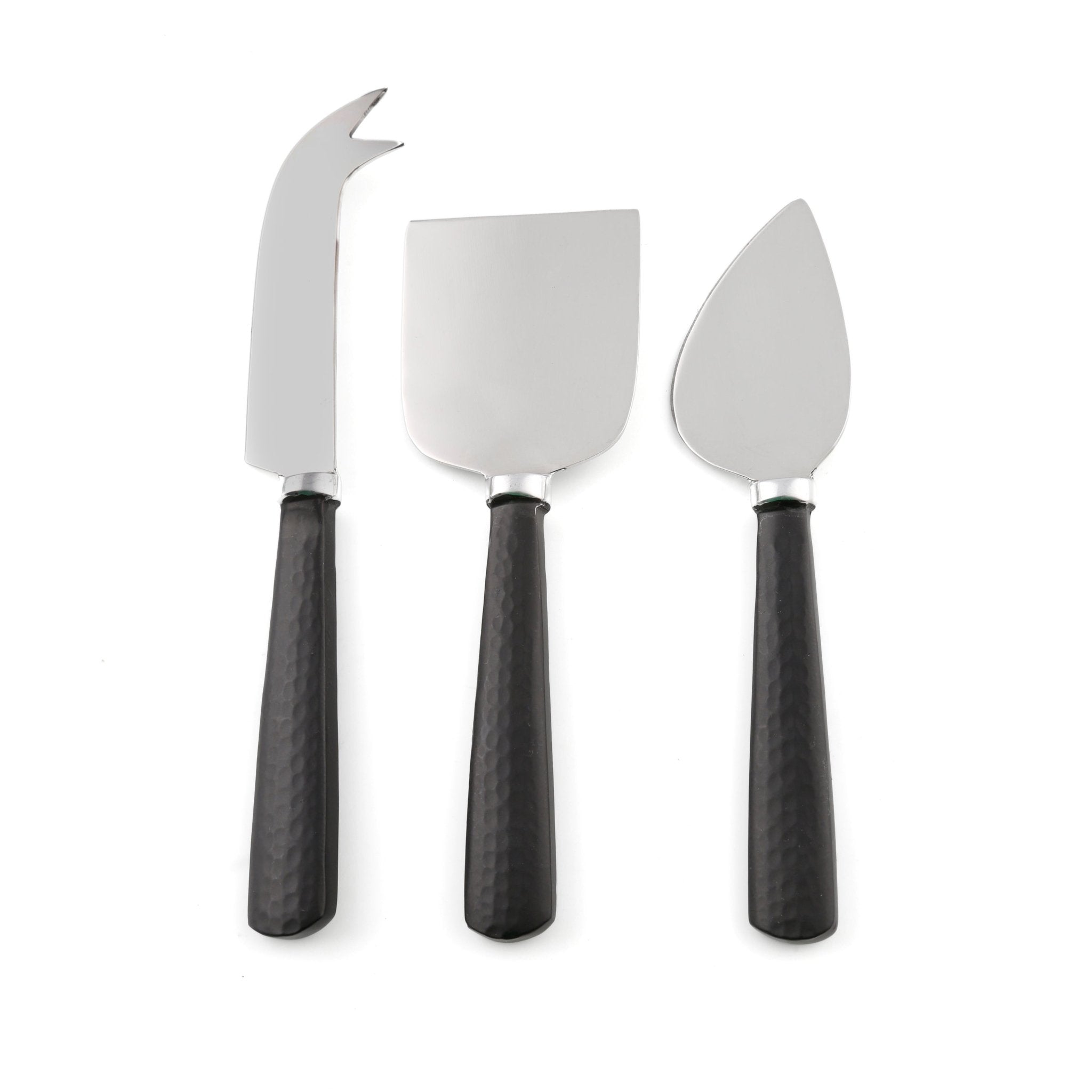 Aluminum Black Handle Cheese Knives Set of 3 - Blissful Boutique