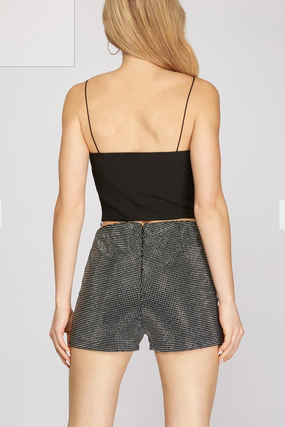 Studded Heavy Knit Shorts - Blissful Boutique