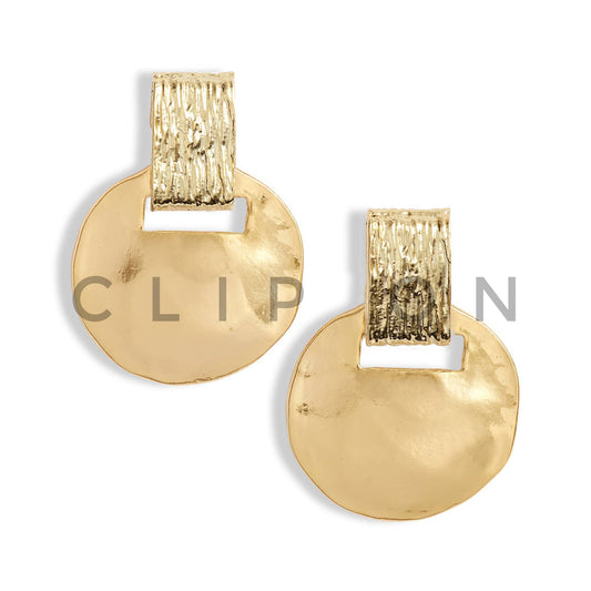 Textured clip on earring in solid color - Blissful Boutique