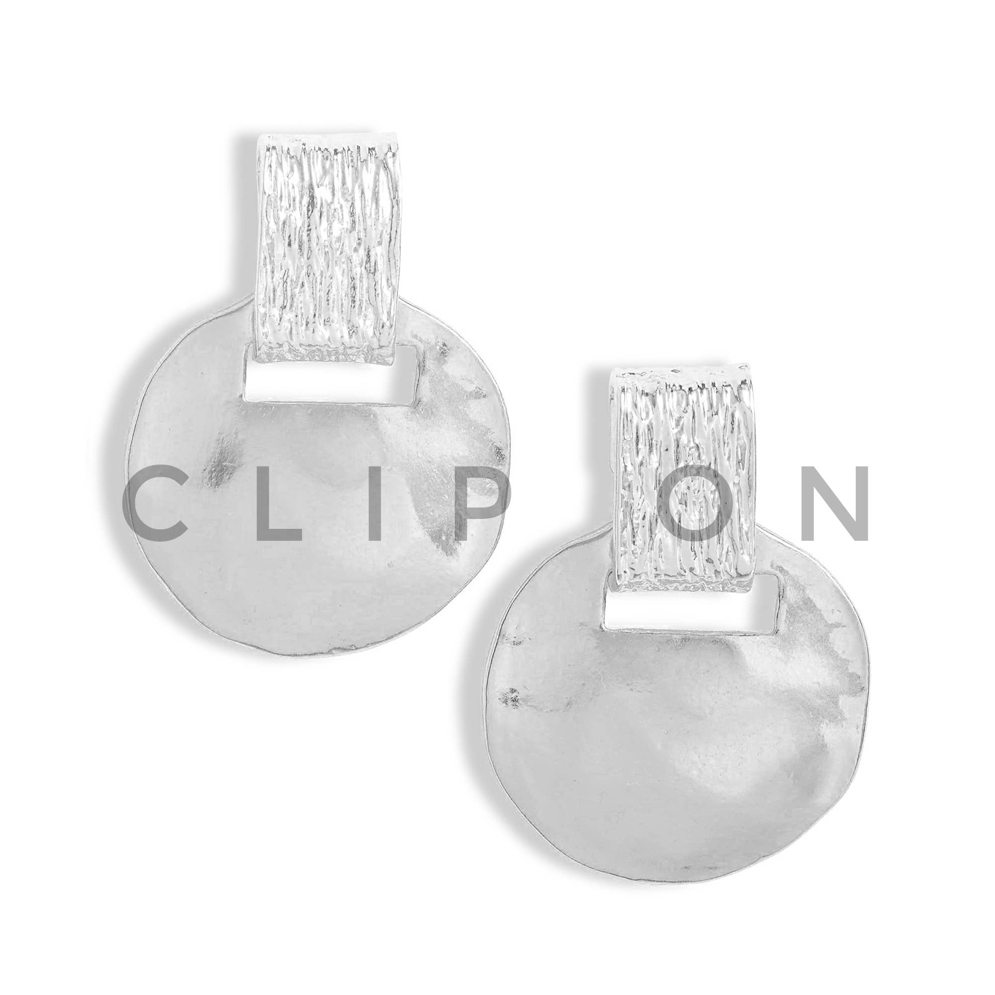 Textured clip on earring in solid color - Blissful Boutique