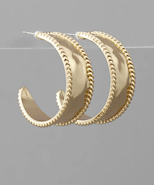 Textured Gradual Hoops - Blissful Boutique