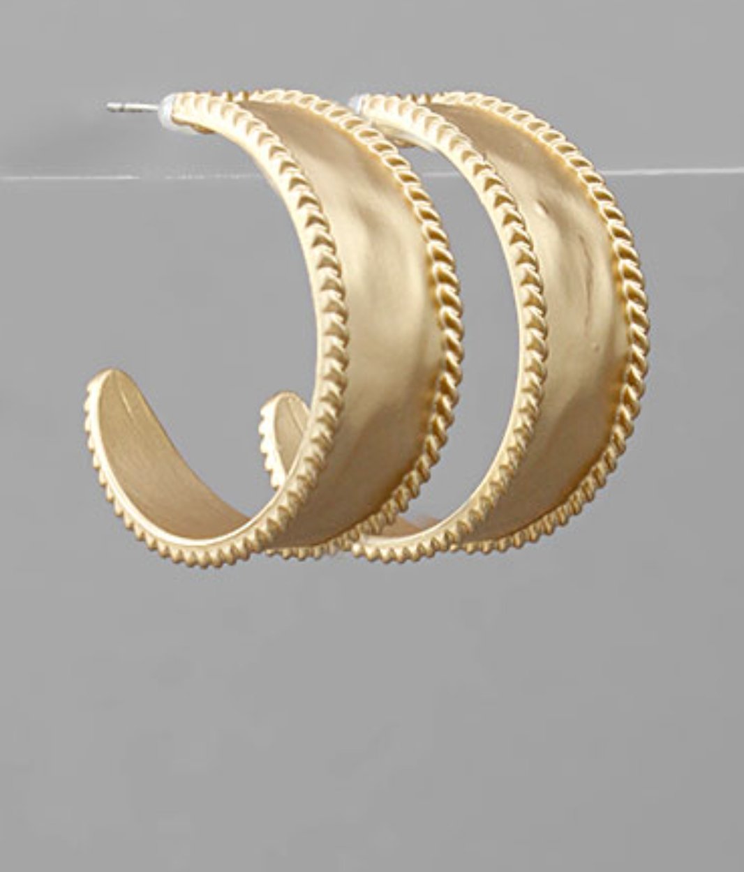 Textured Gradual Hoops - Blissful Boutique