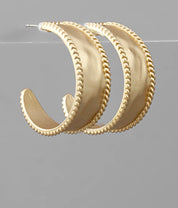 Textured Gradual Hoops - Blissful Boutique