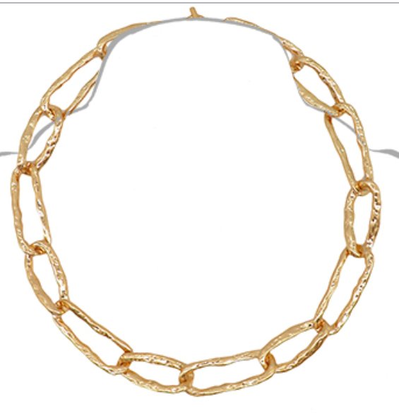 Textured Organic Shaped Chain Necklace - Blissful Boutique