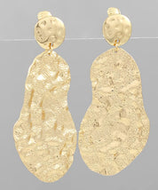 Textured Pear Shape Earrings - Blissful Boutique