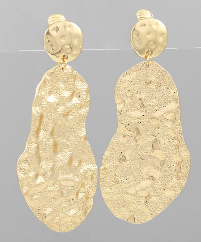 Textured Pear Shape Earrings - Blissful Boutique