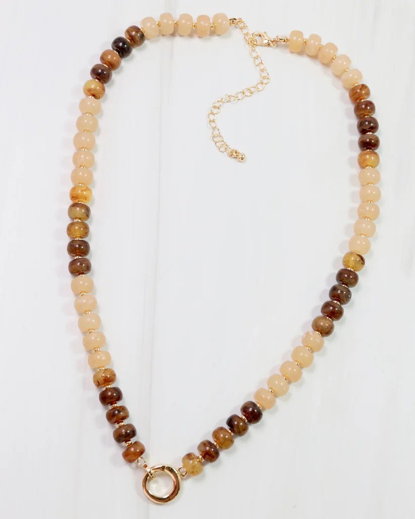 Tiara Beaded Toggle Necklace - Blissful Boutique