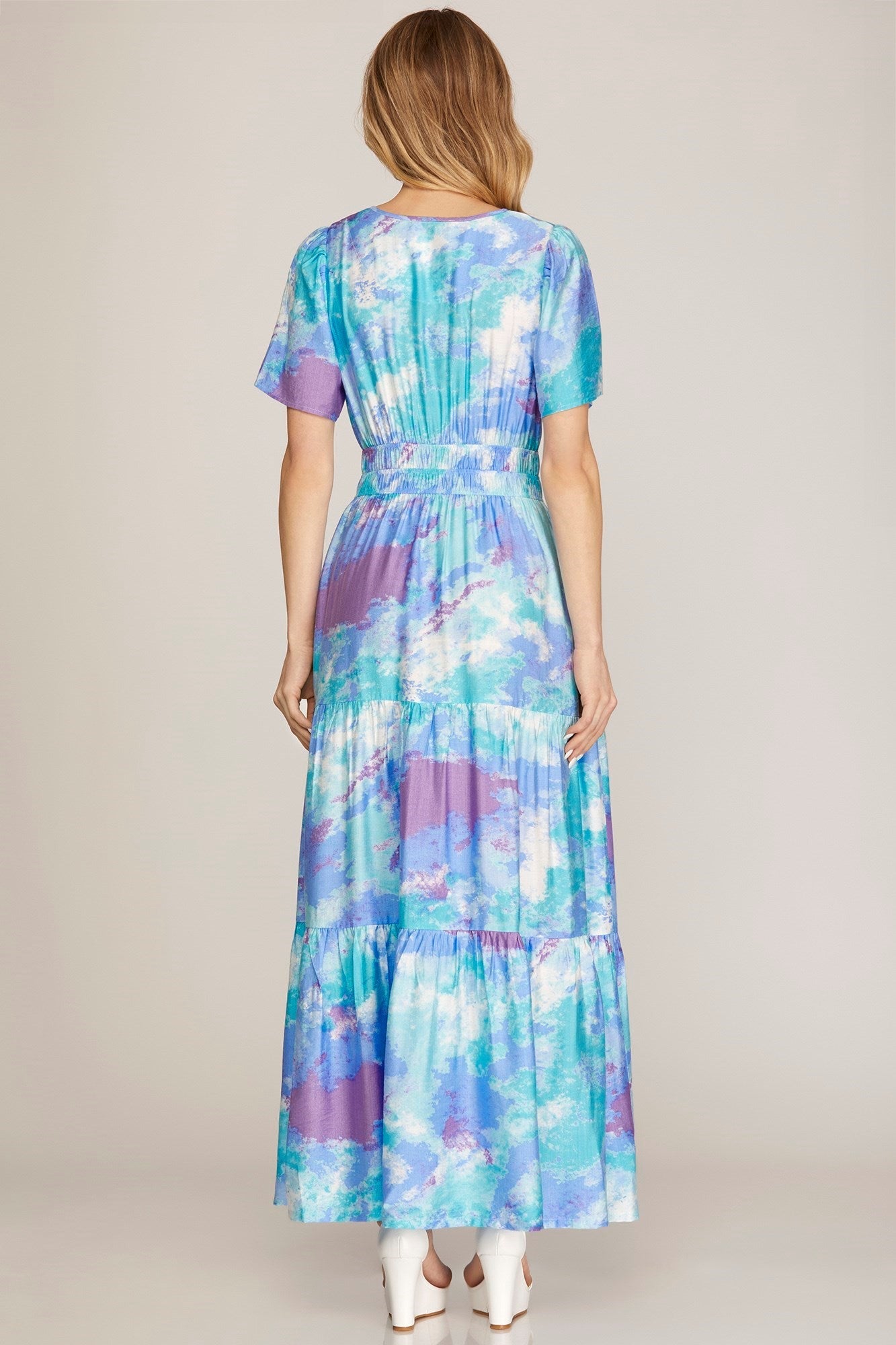 Tiered Tie - Dye Maxi - Blissful Boutique