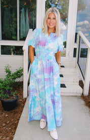 Tiered Tie - Dye Maxi - Blissful Boutique