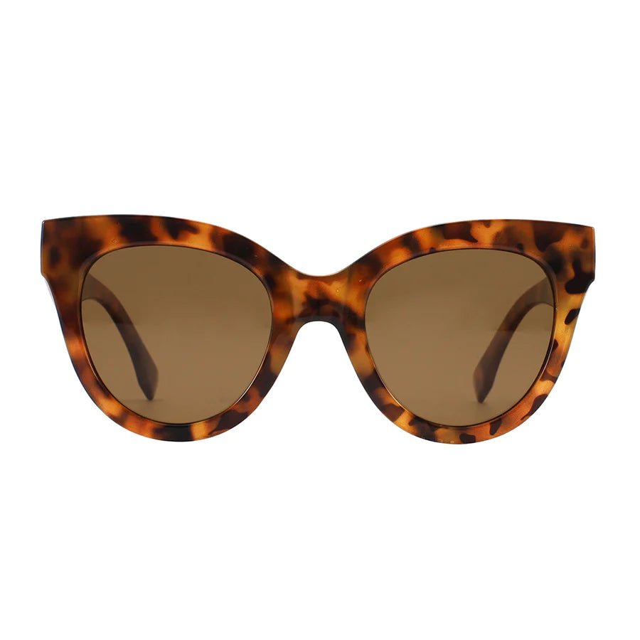 Tortoise wide framed sunglasses - Blissful Boutique