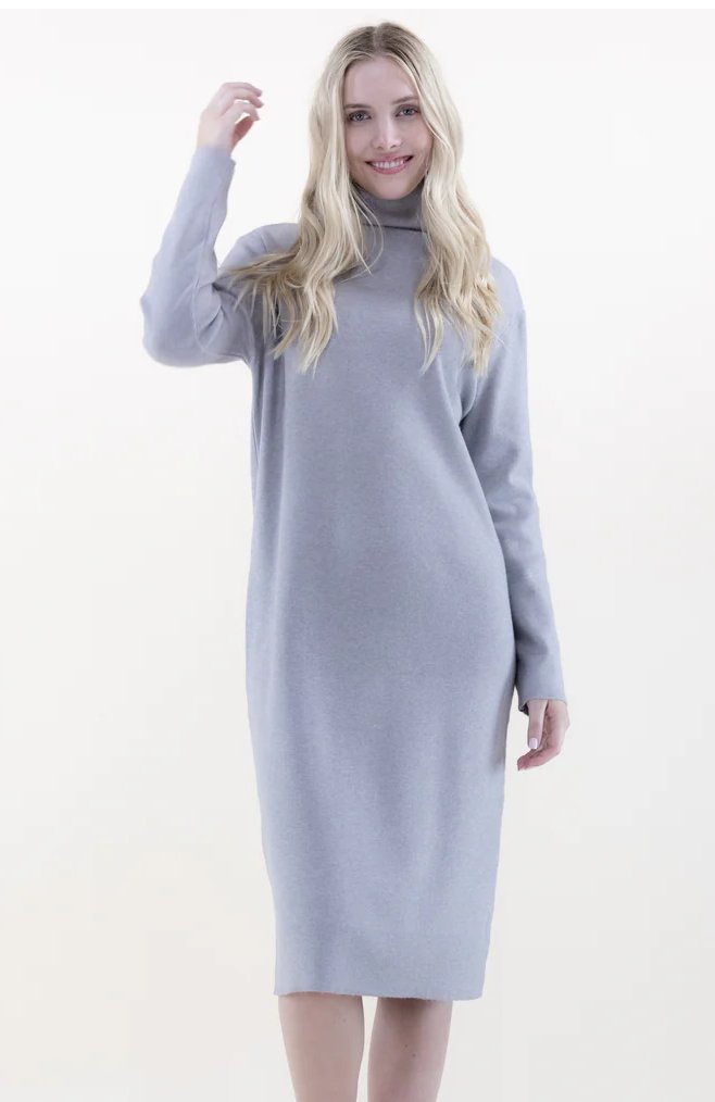 Turtle Neck Sweater Dress - Blissful Boutique