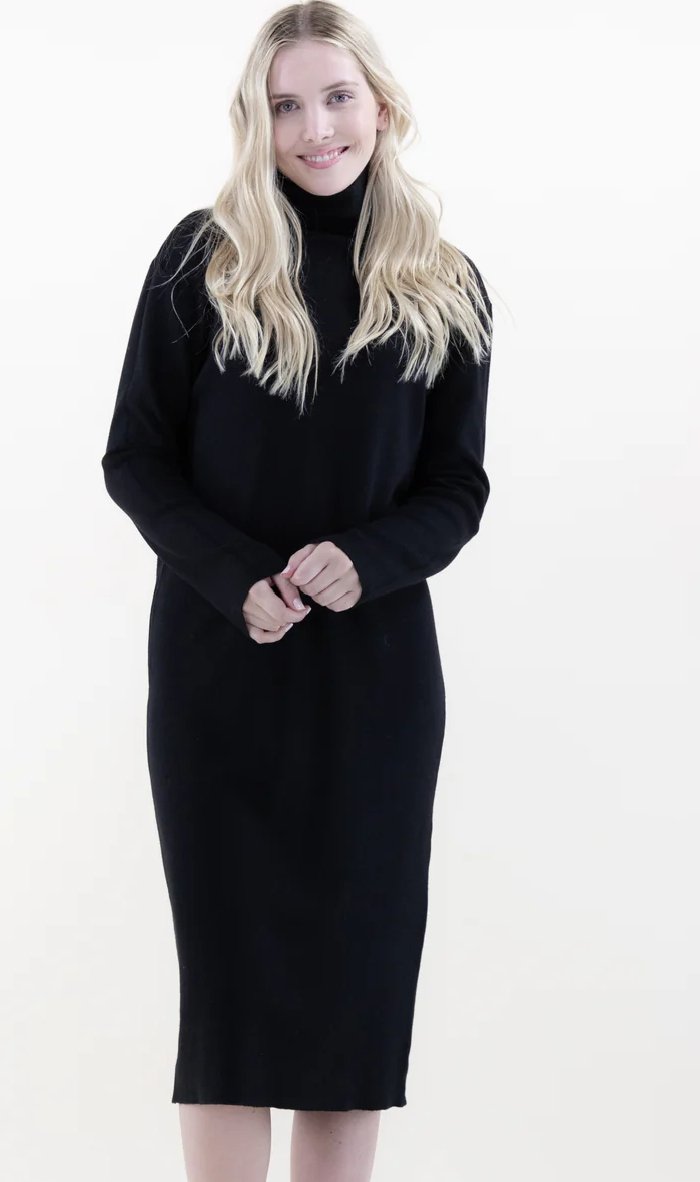 Turtle Neck Sweater Dress - Blissful Boutique