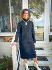 Turtle Neck Sweater Dress - Blissful Boutique