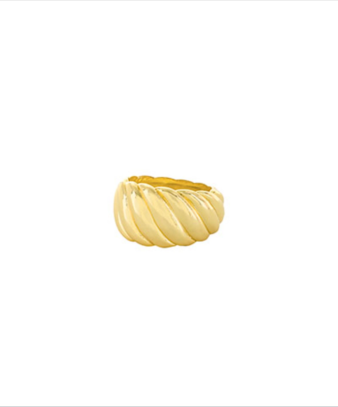 Twist Textured Brass Ring - Blissful Boutique