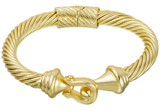 Twisted Metal Buckle Cable Bracelet - Blissful Boutique