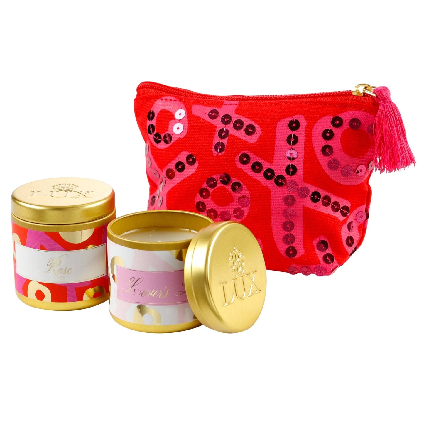 Valentine Gift Set - 3oz Candles and Cosmetic Pouch - Blissful Boutique