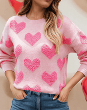 Valentine's Day Heart Sweater - Blissful Boutique