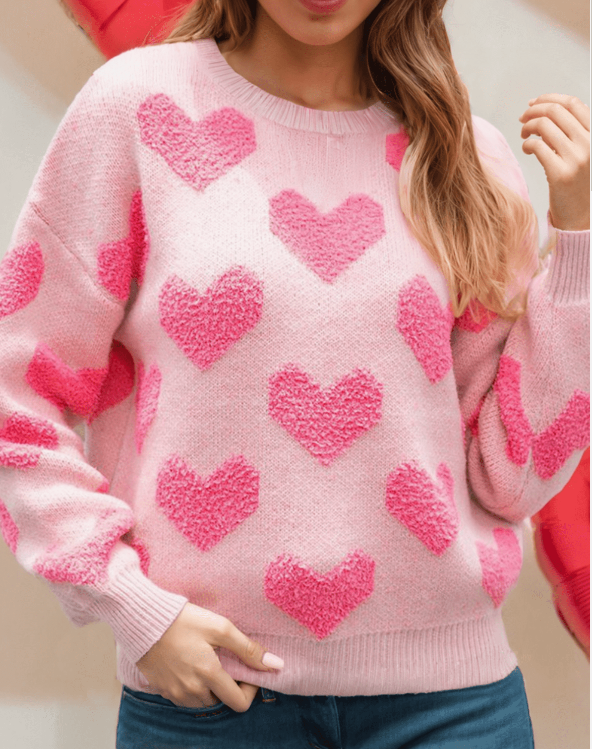 Valentine's Day Heart Sweater - Blissful Boutique