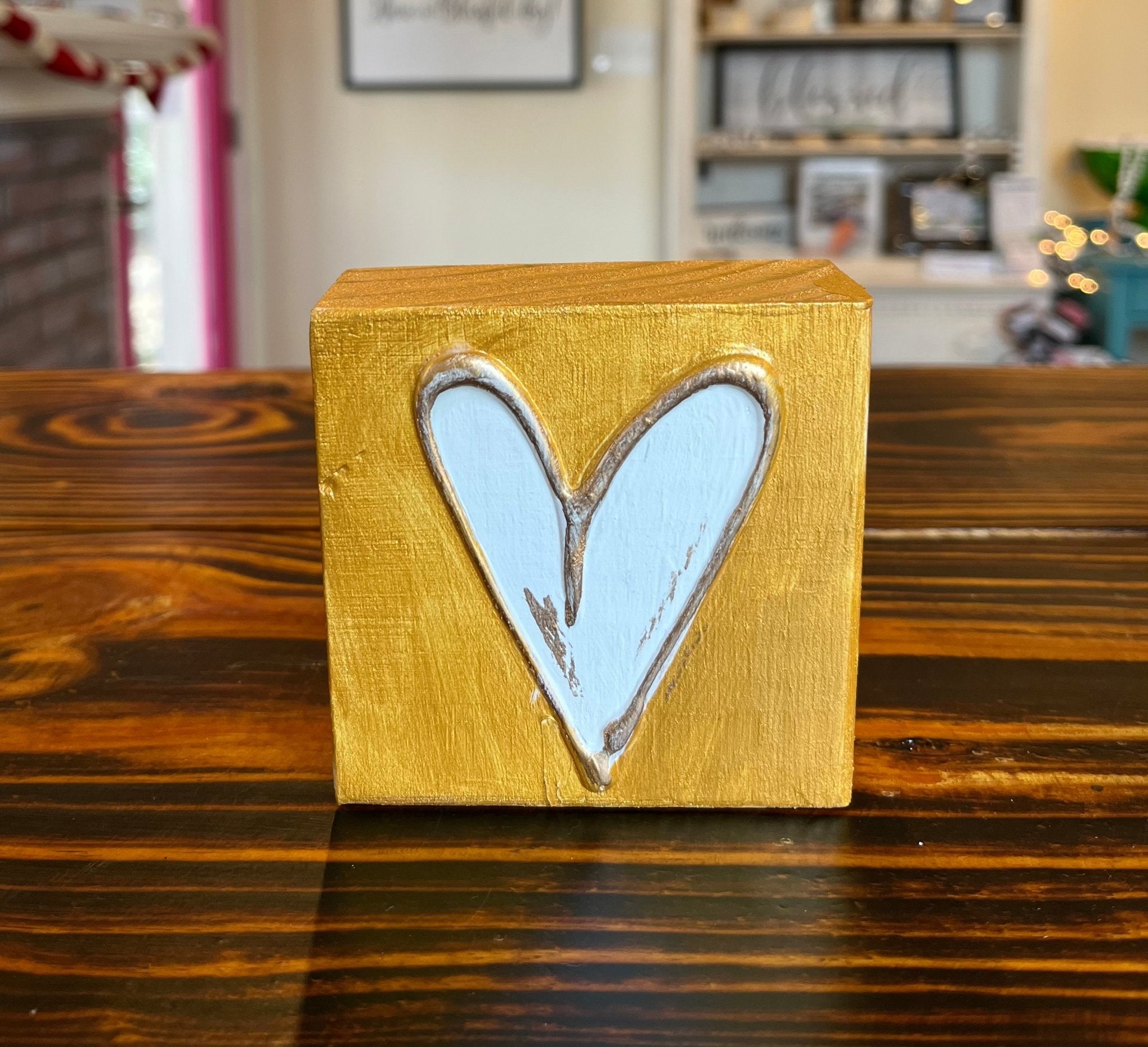 Valentines Day Painted Wood Blocks - Blissful Boutique