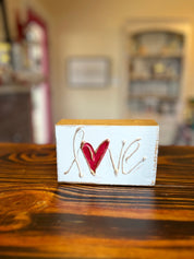 Valentines Day Painted Wood Blocks - Blissful Boutique