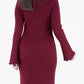 Wavy Hem Sweater Dress - Blissful Boutique