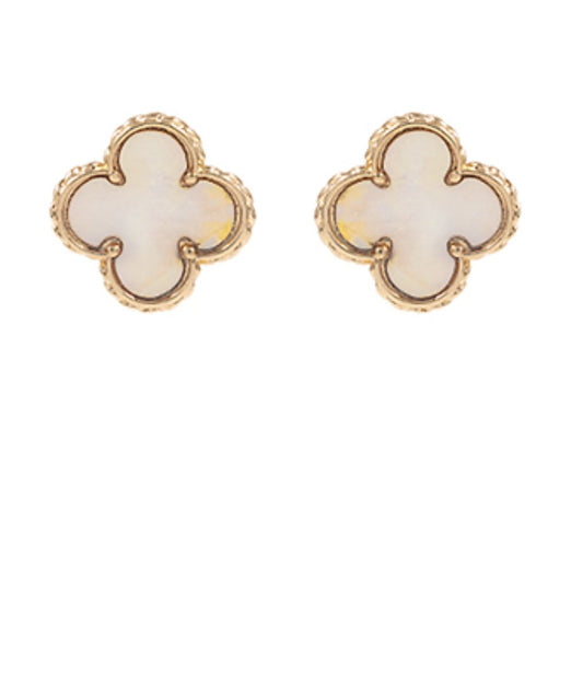 White Clover Shaped Hoops - Blissful Boutique