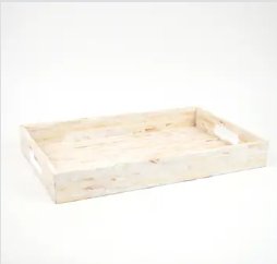 White Mother of Pearl Tray - Blissful Boutique