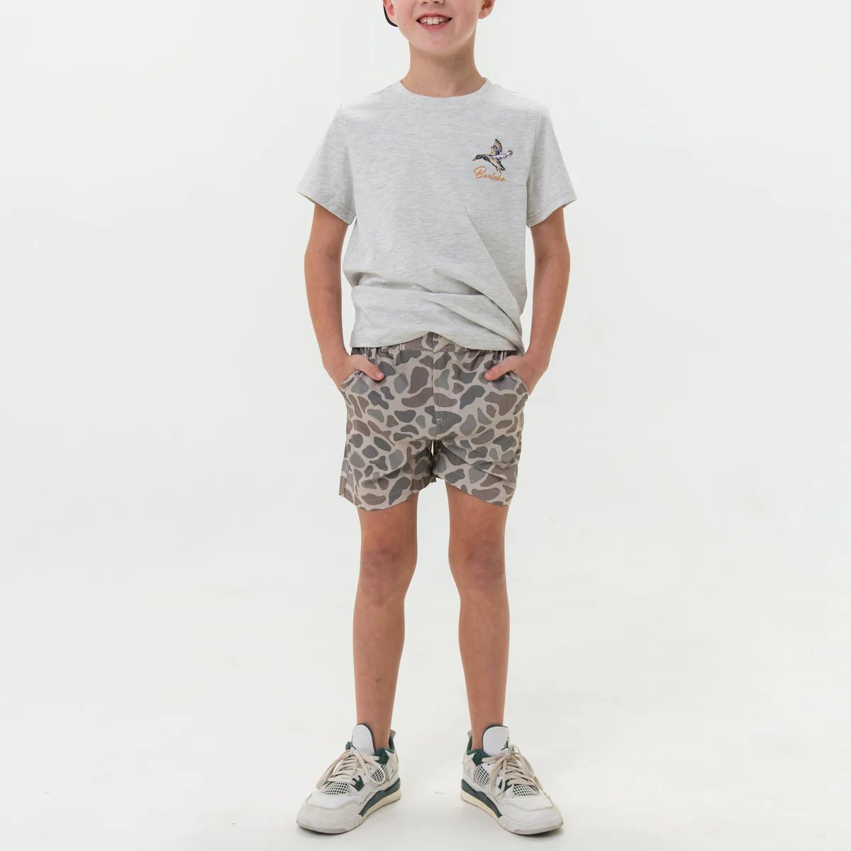 Youth Everyday Short - Classic Deer Camo - Grey Pocket - Blissful Boutique